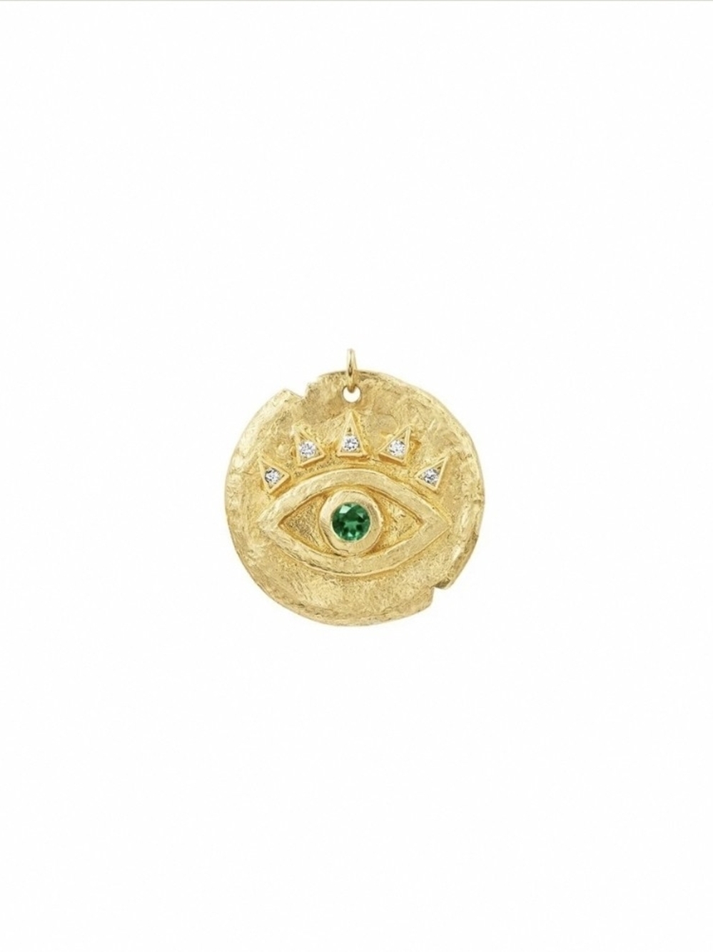 Emerald Petite Eye Of Protection Coin Charm
